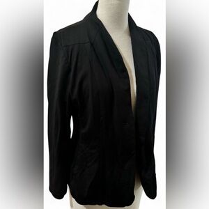 Mary Crafts Black Fitted Blazer Women’s Size 18 Lined Career Jacket Plus Size